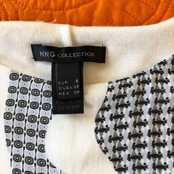 Mango Blue & Black A-Line Floral Sleeveless Dress - Picture 2 of 5